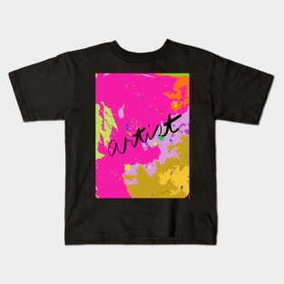 ARTIST: painted in pink, purple, green, orange, gold, lavender Kids T-Shirt